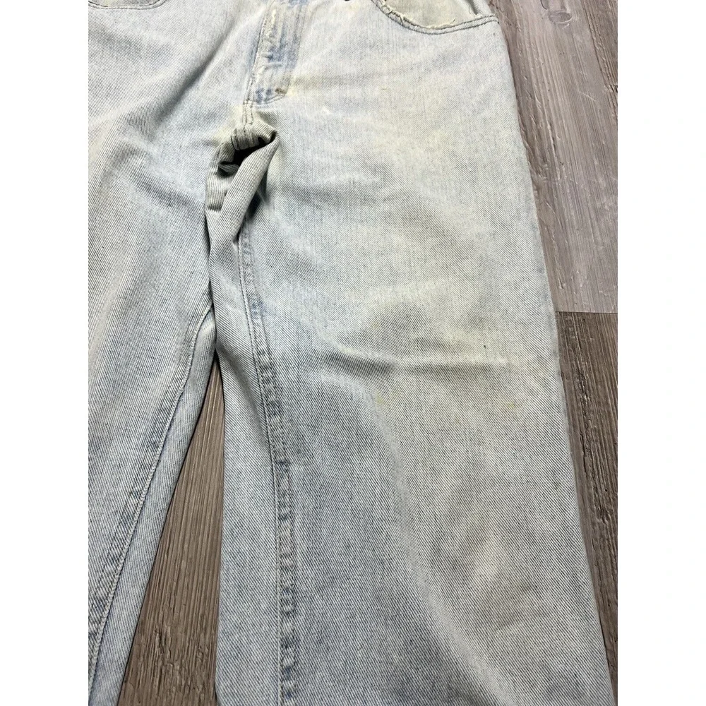 Vintage Lee Jeans Mens 34x29‎ Blue Stone Wash Denim Distressed 90s Y2K Rivets